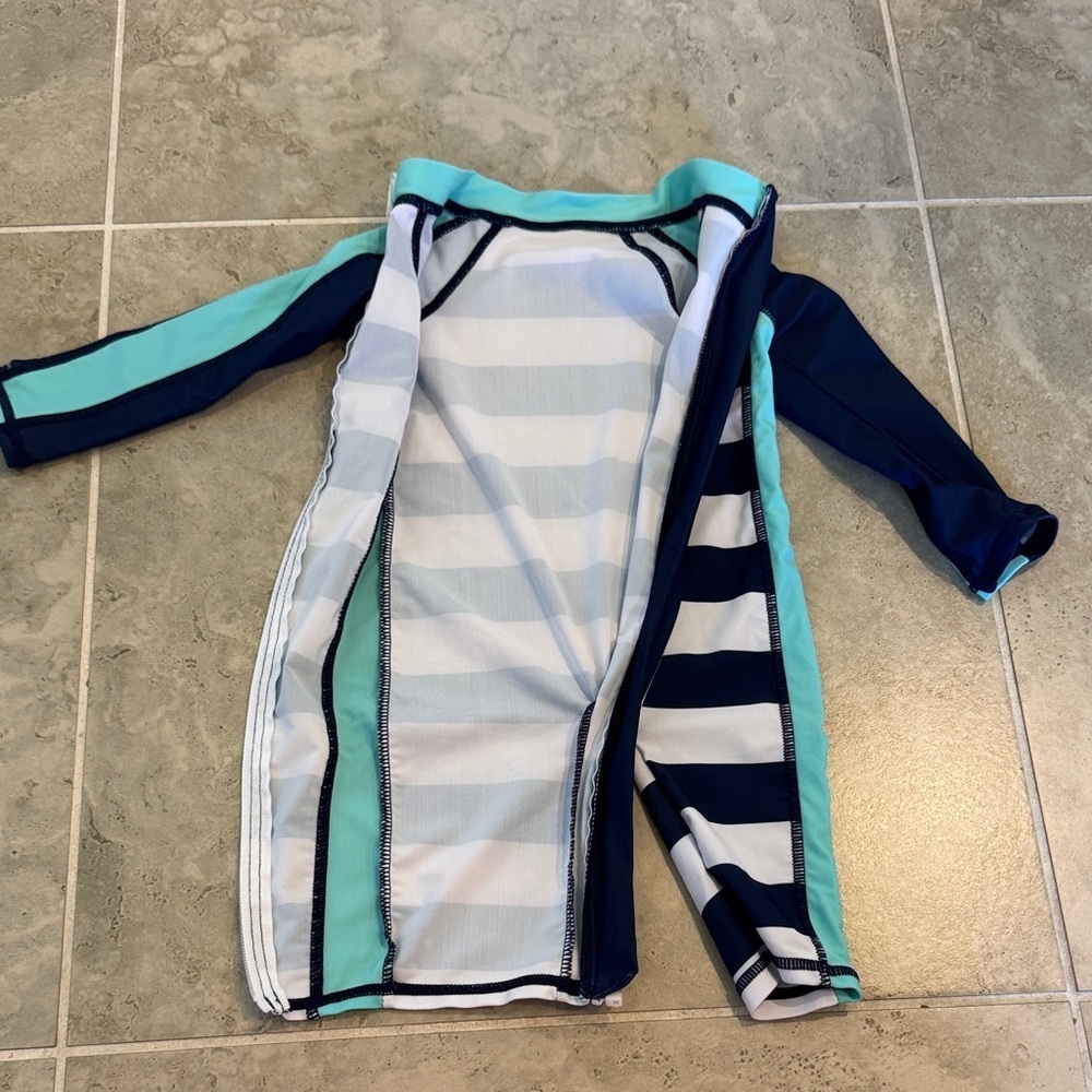 Striped Long Sleeve Rash Guard - Picture 2 of 6